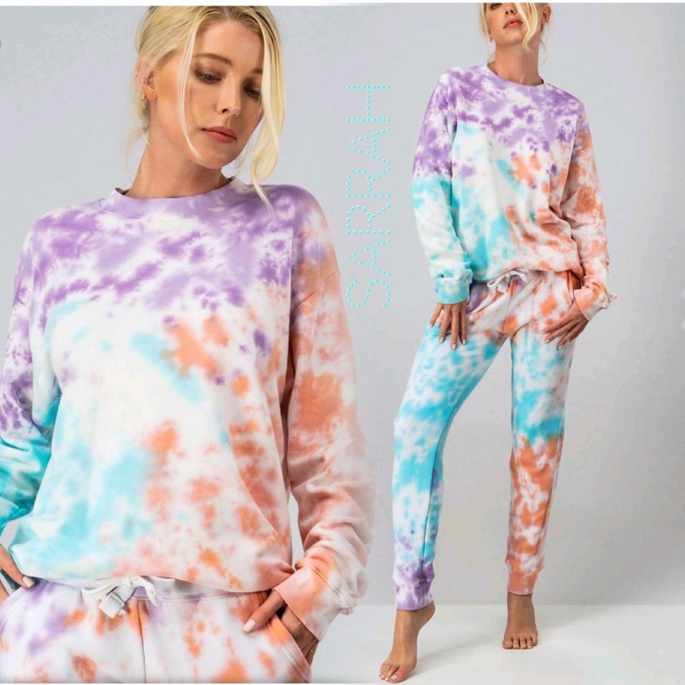Coming Soon New Cozy Tie Dye Lounge Sweatshirt - Picture 1 of 6